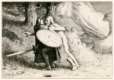 Das Tal des Todesschattens aus Der Pilgerreise von John Bunyan, Illustration von William Strang von William Strang